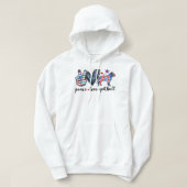 Veste À Capuche Pitbull Chien Funny Peace Love Pitbull Tie Dye 4E  (Design devant)