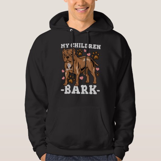 Veste À Capuche Pitbull Chien Papa maman (Devant)