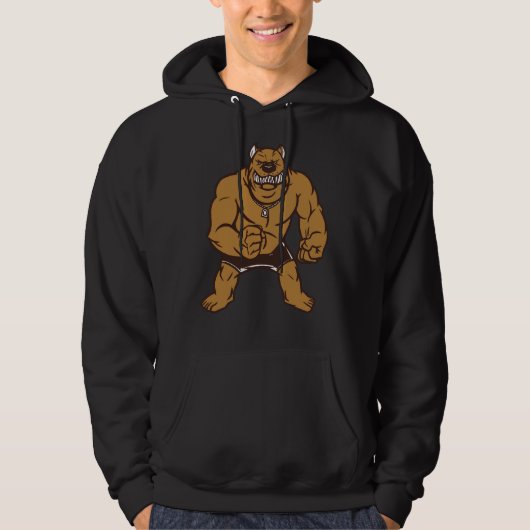 Veste À Capuche Pitbull fort en colère (Devant)