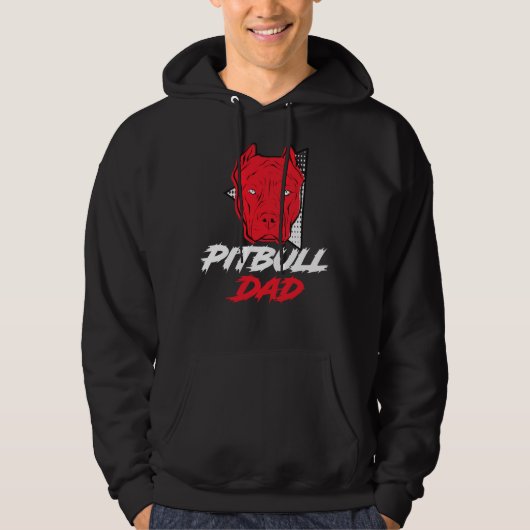 Veste À Capuche Pitbull Papa drôle Pitbull (Devant)