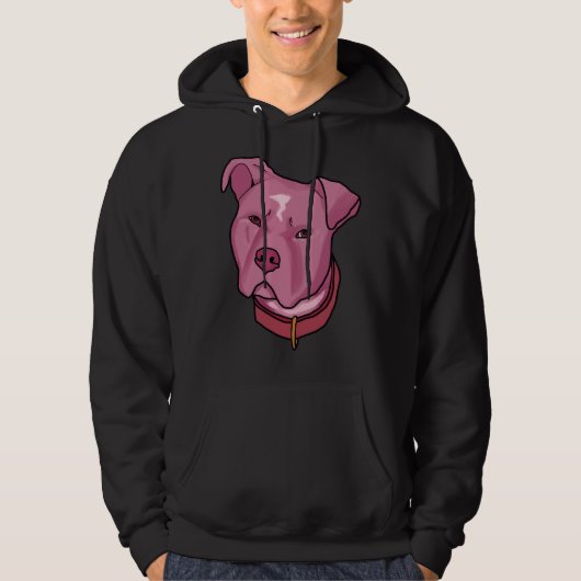 Veste À Capuche Pitbull rose (Devant)