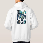 Veste À Capuche Pixel art et monstre (Dos)