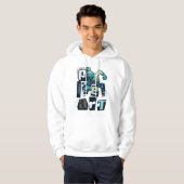 Veste À Capuche Pixel art et monstre (Devant entier)