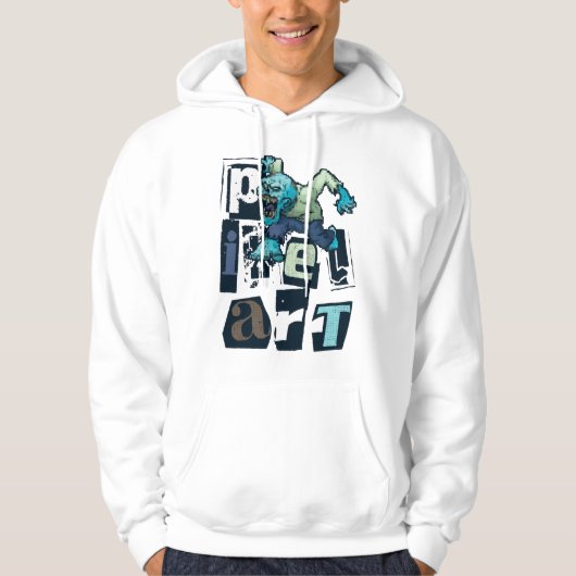 Veste À Capuche Pixel art et monstre (Devant)