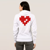 Veste À Capuche Pixel Coeur 8 bits Amour (Dos entier)