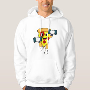 Veste À Capuche Pizza à Fitness avec Dumbbells