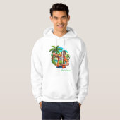 Veste À Capuche Plage de Cocotier Tropicale Drôle (Devant entier)
