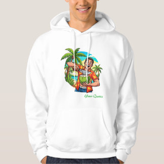 Veste À Capuche Plage de Cocotier Tropicale Drôle
