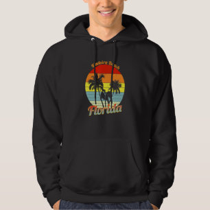 Veste À Capuche Plage de Madère Floride Rétro Palmiers Tropicaux V