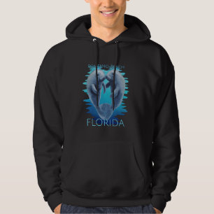 Veste À Capuche Plage de Pompano Floride Vacances Cute Manatees Me