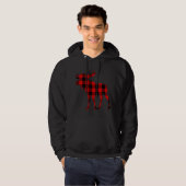 Veste À Capuche Plaid rouge de Moose Buffalo (Devant entier)