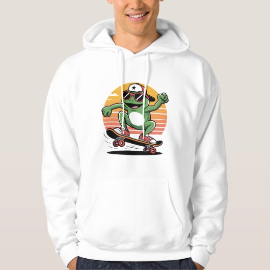 Veste À Capuche planches à roulettes grenouille (Devant)