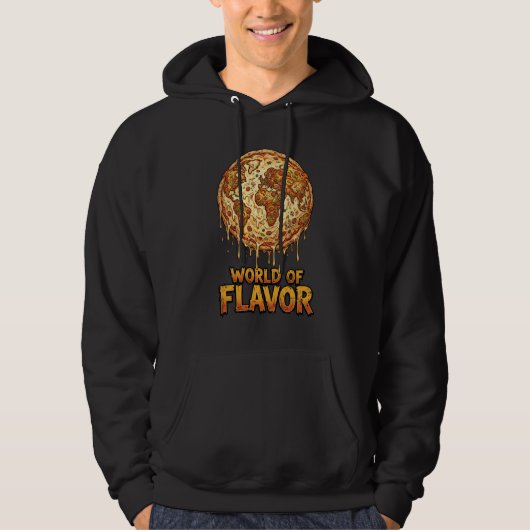 Veste À Capuche Planète de surcharge de pizza (Devant)