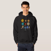 Veste À Capuche Planètes du système solaire (Devant entier)
