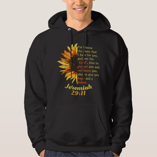 Veste À Capuche Plans que j'ai pour vous Chrétien  (Devant)