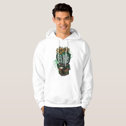 Veste À Capuche Plante Cactus Dans Un Pot (Devant entier)
