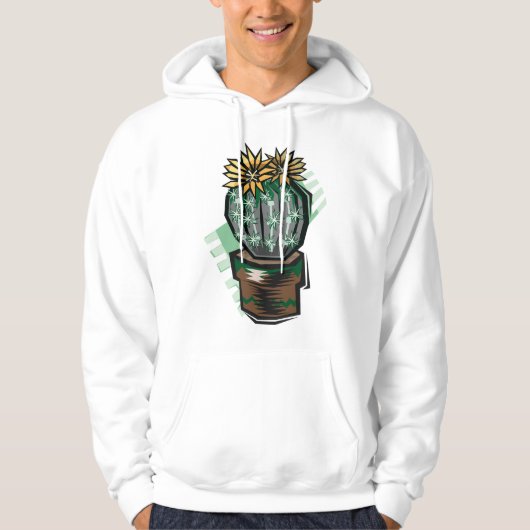 Veste À Capuche Plante Cactus Dans Un Pot (Devant)