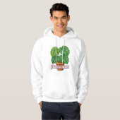 Veste À Capuche Plante en pot graphique aquarelle boho - "Choisiss (Devant entier)