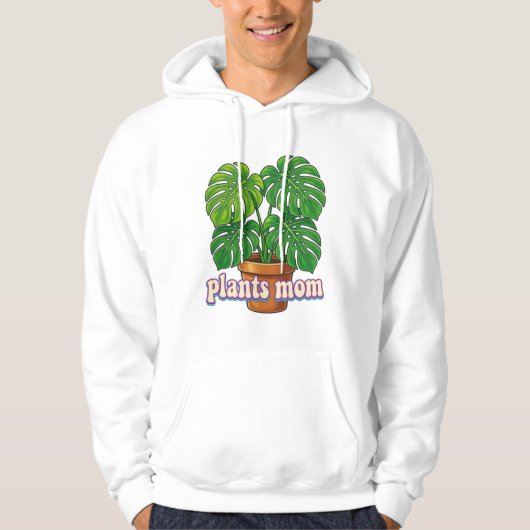 Veste À Capuche Plante en pot graphique aquarelle boho - "Choisiss (Devant)