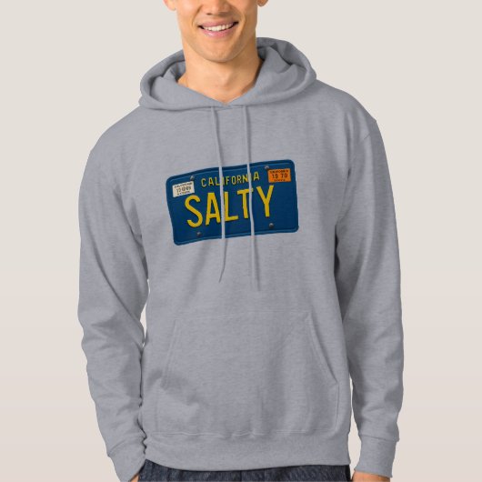 Veste À Capuche Plaque d'immatriculation rétro salée graphique de (Devant)
