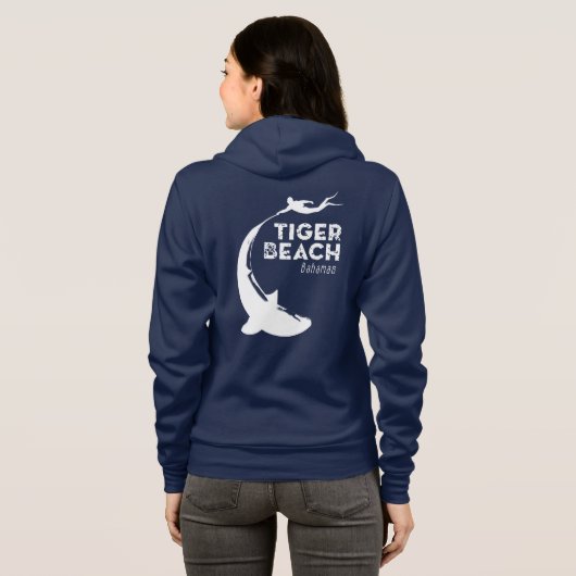 Veste À Capuche Plongée de requins à Tiger Beach (Dos entier)