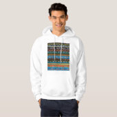 Veste À Capuche Plumes ethniques : Broderie Boho Chic (Devant entier)