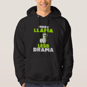 Veste À Capuche Plus de Lama Moins de Drame Alpaga Amoureux des L