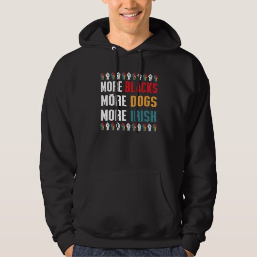 Veste À Capuche Plus de Noirs Plus de Chiens Plus d'Irlandais Hist (Devant)