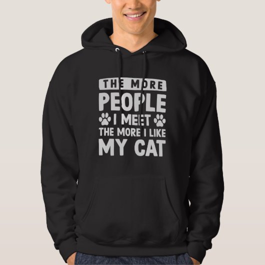 Veste À Capuche Plus je rencontre de gens (Devant)