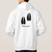 Veste À Capuche Plus je rencontre de gens plus j'aime les chèvres (Dos)