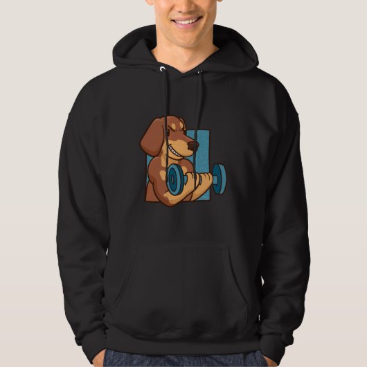 Veste À Capuche Poids du chien Dachshund Levage (Devant)