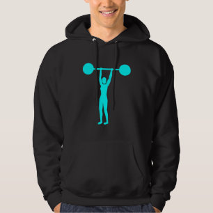 Veste À Capuche Poids Lifting 02 - Cyan