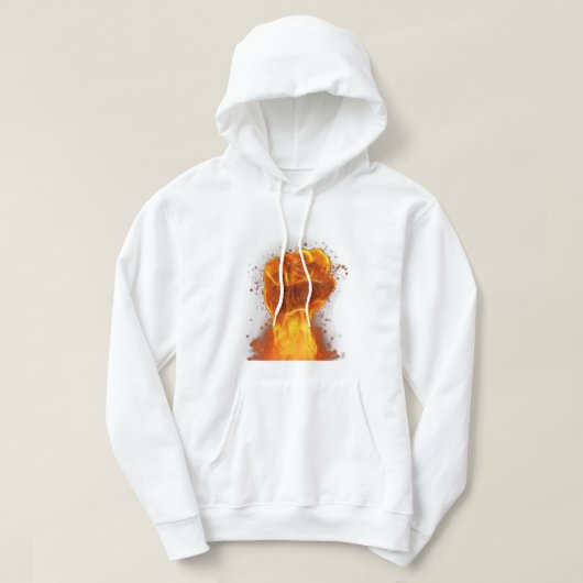 Veste À Capuche Poing de Flamme (Design devant)