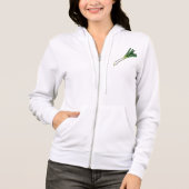Veste À Capuche Poireau vert simple légume (Devant)