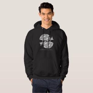 Veste À Capuche Poisson Double, Mimbres Poterie Design T-shirt