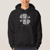 Veste À Capuche Poisson Double, Mimbres Poterie Design T-shirt (Devant)