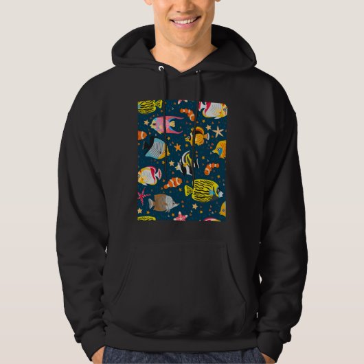 Veste À Capuche Poisson en acier bleu (Devant)