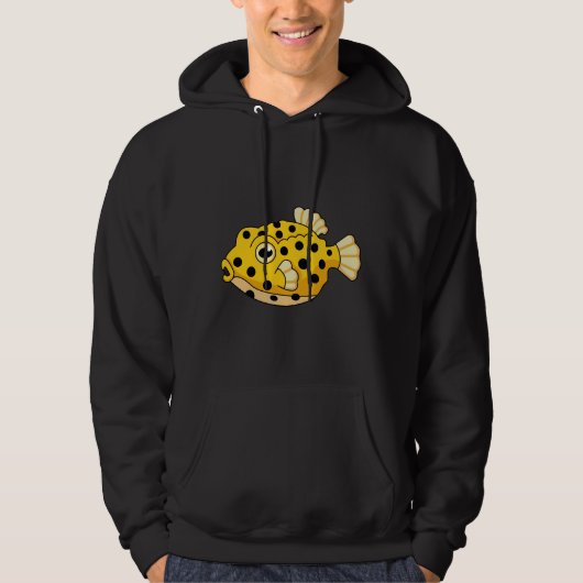 Veste À Capuche Poisson en boîte jaune (Devant)