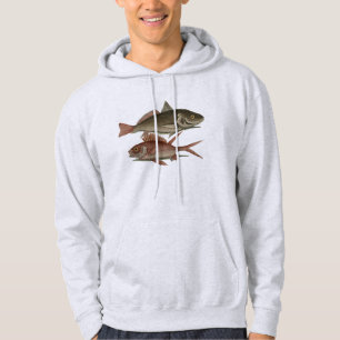 Veste À Capuche Poisson Perche rouge Art pêcheur