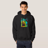 Veste À Capuche Poisson Visage Requin Pop Art (Devant entier)