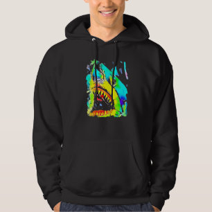 Veste À Capuche Poisson Visage Requin Pop Art