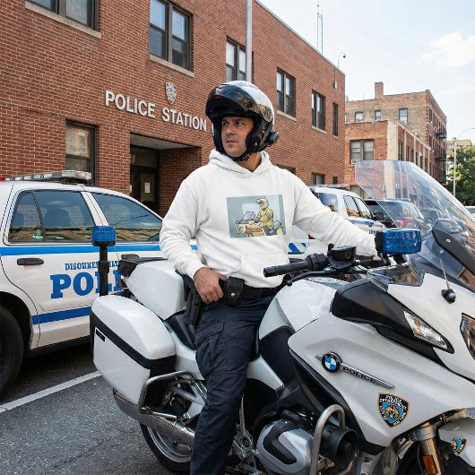 Veste À Capuche Police Motorcycle Officer Law Enforcement