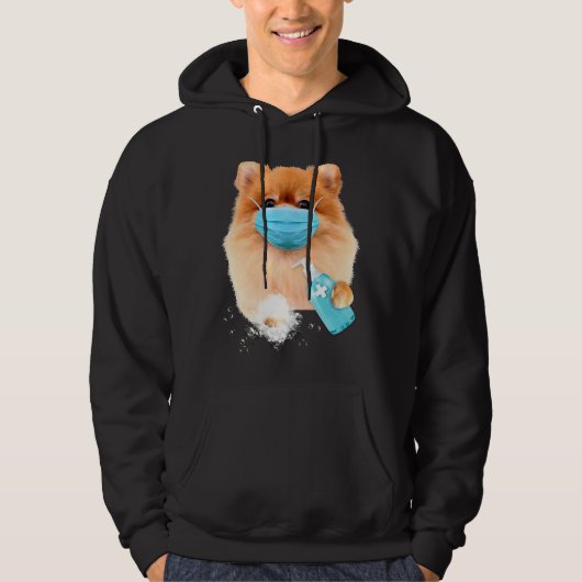 Veste À Capuche Pomeranian Face Mask (Devant)