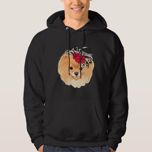 Veste À Capuche Poméranien élégant (Devant)