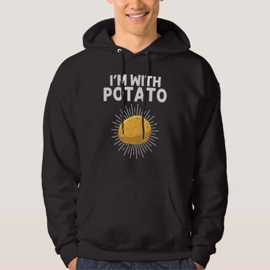 Veste À Capuche Pomme De Terre Pour Hommes Femmes Cute Potato Tate (Devant)