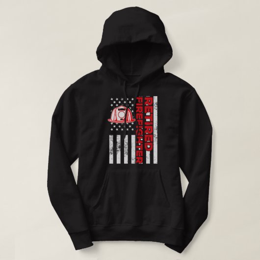 Veste À Capuche Pompier Pompier Pompier Retraité Pompier Fireman R (Design devant)
