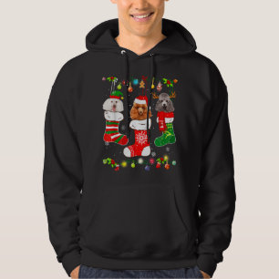 Veste À Capuche Poodle Chien feux de Noël Chien Chien Chien Chien