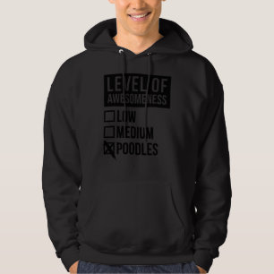 Veste À Capuche Poodle Drôle Niveau De Poodles