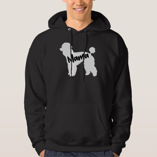 Veste À Capuche Poodle maman chien (Devant)