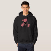 Veste À Capuche Poodle rose (Devant entier)